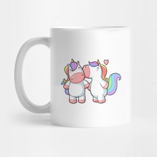 Kawaii unicorn in love Mug